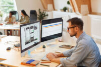 secure-client-portal-software Man using Doculivery's secure client portal software for his business